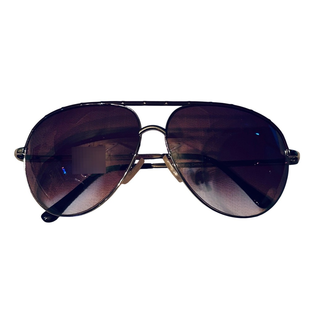 American Eagle Silver Aviator Sunglasses Purple Passion 1801 Retro Y2K 2000s